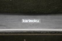 GMEH2F○karimoku / カリモク XU4206 オットマン フットスツール キャスター付き ソフトレザー 定価約4.2万_画像8