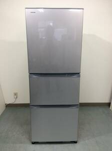 YJT4897【TOSHIBA/東芝 3ドア冷蔵庫】美品 2020年製 GR-S33S 家電 キッチン 冷蔵冷凍庫 右開きドア 自動製氷 330L