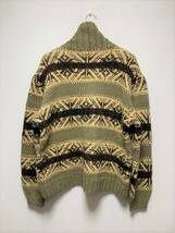 [90s RALPH LAUREN] HAND KNIT ウールシルク ノルディック プルーオーバーニットセーター XL 90年代 アクティ21期 ラルフローレン_画像2