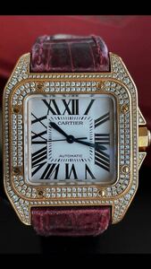 正規品純正ダイヤモンドカルティエサントスCartier腕時計45ミリ用腕時計18Ｋ製GOLD定価1000万円極美品ロイヤルオーク