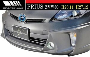 【M's】トヨタ プリウス 30系 後期 (H23.11-H27.12) WALD SPORTS LINE フロントハーフスポイラー／／ABS ZVW30 TOYOTA PRIUS 30 ヴァルド