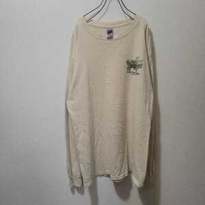 GILDAN ロングスリーブTシャツ FLOWER AND DORAGON 両面プリント K20H78