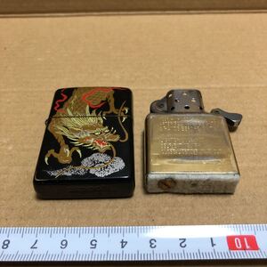 ZIPPO ジッポ ジッポー オイルライター 梨地 金蒔絵 本漆塗り 龍 竜 ドラゴン