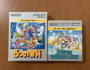 GB 任天堂 スーパーマリオランド・スーパーマリオランド2 6つの金貨 箱説付き ゲームボーイソフト