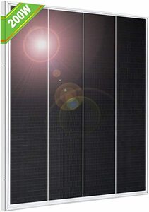 新品 200W ソーラーパネル 1枚組セット 太陽光パネル 単結晶PERC太陽光パネル 変換効率21% 12V パワフル発電 LVYUAN