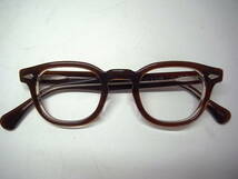 希少サイズ TART OPTICAL ARNEL タート オプティカル アーネル JD-04 004 42-23 5 3/4 ブラウンクリア シークレットウィンドウ J.デップ_画像1