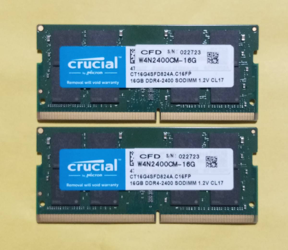 60％OFF】 Crucial Micron製 DDR4 ノート用メモリー 16GB x2 2400MT s