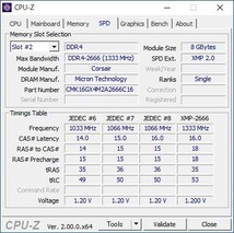 M477-1【動作品】Corsair DDR4-2666 8GB×1枚【送料無料】PC4-21300 デスクトップPC用 non-ECC Unbuffered CMK16GX4M2A2666C16_画像3