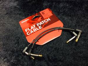 新品アウトレット即決品！！★D'Addario★USA製★FLAT PATCH CABLE 6インチ★約15cm★限定2本セット入荷！！