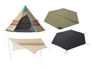 LOGOS ナバホ Tepee 300 マット&シート ブリッジヘキサセット