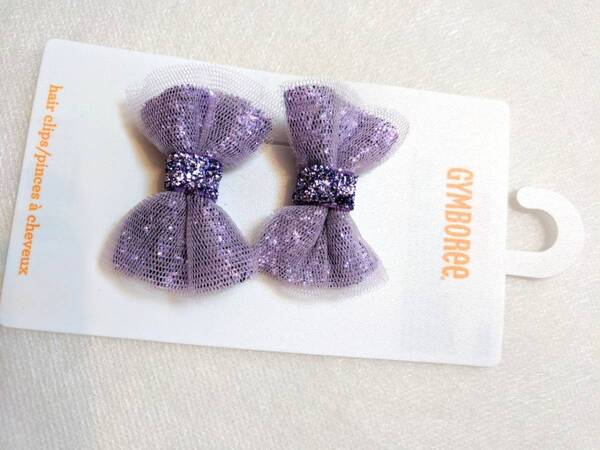 ジンボリー Gymboree ヘアアクセサリー ⑤ ヘアクリップ リボン キラキラ ラメ チュール