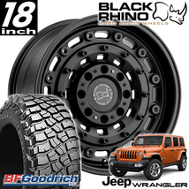 新品 ARSENAL 18インチアルミホイール BF GOODRICH M/T 35x12.50R18付き4本SET JEEP JKラングラー JLラングラー JTグラディエーター ジープ_画像1