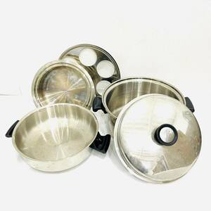 2651*1　Amway　アムウェイ　Queen　クィーン　MULTI-PLY　18/8　ステンレス　両手鍋　調理器具　キッチン　鍋