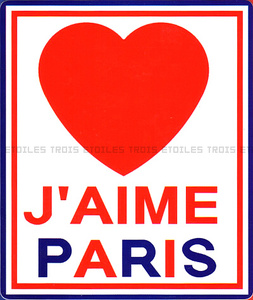 J'AIME PARIS パリ、大好き ジェイム・パリ ステッカー フランス 新品 日本未発売 送料無料★スーツケースに！