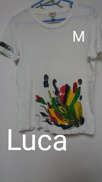 ルカ 半袖シャツ ルカ Tシャツ 絵の具 可愛いデザイン 半袖Tシャツ