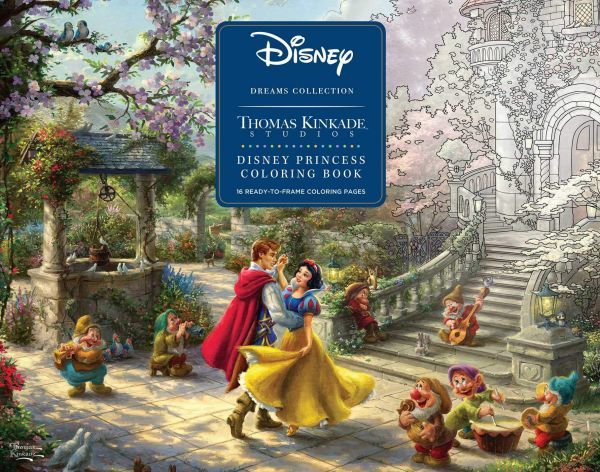 ★New★Free Shipping★Disney Thomas Kinkade: Coloring Poster Book★Disney Thomas Kinkade: Coloring Poster, antique, collection, disney, others