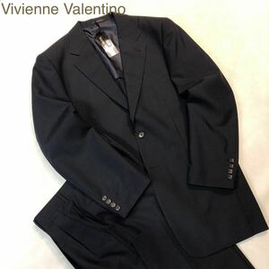 ★新品【コスパ最適！】Vivienne Valentino ビジネススーツ/セットアップ/未使用　激安/A7サイズ/ネイビー系/サイドベンツ 2タック 春夏