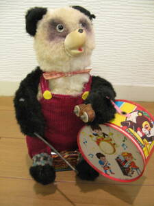 【動作不良】THE　RHYTHMICAL DRUMNER／ALPS TOY アルプス／鼓笛 ドラム 太鼓 電池玩具 おもちゃ レトロ パンダ panda リズミカルドラマー