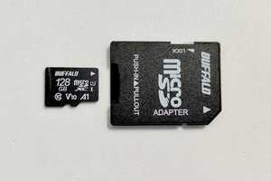 バッファロー MicroSDカード 128GB 1枚 Nintendo Switch 対応　SDカード変換アダプター付き　