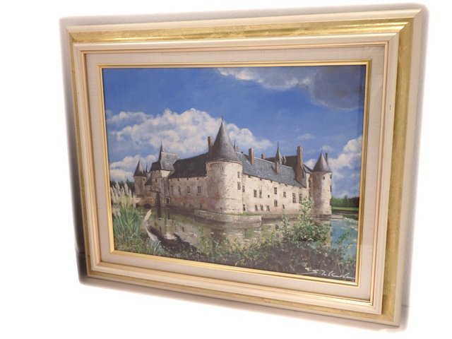 ★ Shigeru Takeda El castillo de Precis-Boule Lienzo impreso Giclee Producto No. 4687 Número de edición Pintura enmarcada firmada Litografía digital ★, Cuadro, Pintura al óleo, Naturaleza, Pintura de paisaje