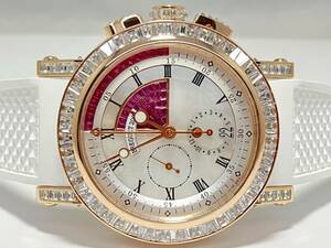 780 → 680 снижение цен! ! Breguet Marine Chronograph 5827 Baguette Diamond Pg
