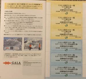 ガーラ湯沢スキー場 リフト割引券　スクールレッスン料金割引券　各3枚