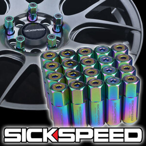 SICKSPEED cap attaching nut Neo chrome P1.5 20ps.@JDM USDM Schic Speed wheel nut Lexus Toyota Honda Mazda Mitsubishi 