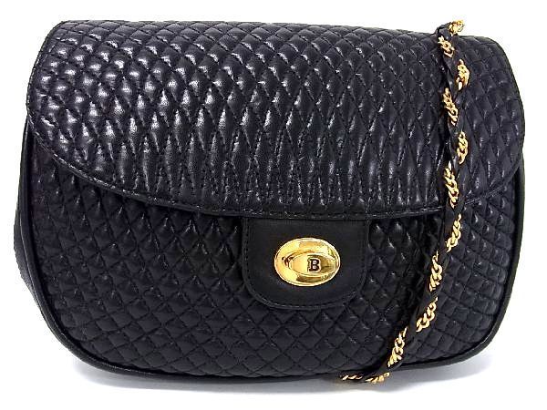 大人気の商品 美品!BALLY バリーキルティングレザーチェーン