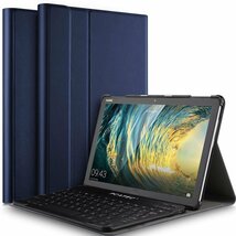 HUAWEI MediaPad M5 Lite 10 ケース Bluetooth キーボード ネイビー_画像1