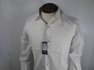 未使用品　TACCALITI/タッカルティ　Yシャツ　ノーネクタイ　イタリア製　コットン100％　Sサイズ　参考価格15.400円　36J