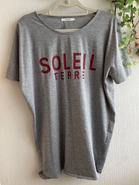可愛い♪e.r.g ブルーメイト 半袖Tシャツカットソー M 着丈長め お尻隠れます♪夏活躍!合わせやすい♪