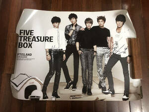 Ftisland 全員直筆サイン入り 公式限定ポスター FIVE TREASURE BOX (専用ケース発送)