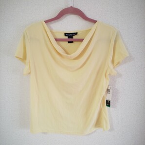 BRIGGS NEW YORK レディース 半袖 ブラウス イエロー USA アメリカ