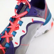 ★【NIKE】ナイキ リアクト エレメント87 スニーカー マルチカラー スケルトン コルク メンズ 26.5cm/スポーツシューズ/ij0084_画像6