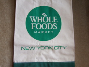 [ бесплатная доставка ] отверстие f-z рынок WHOLE FOODS NY эко-сумка большая сумка зеленый 1