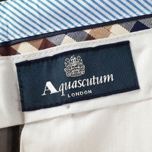 新品1円～★定価4.4万 Aquascutum アクアスキュータム メンズ 日本製 ウール毛100％ スラックス パンツ 76 ノータック チャコール ◆7432◆_画像8