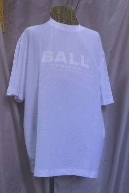 BALL BIG Tシャツ丸首ホワイトLＬ大きいサイズ新品未使用処分