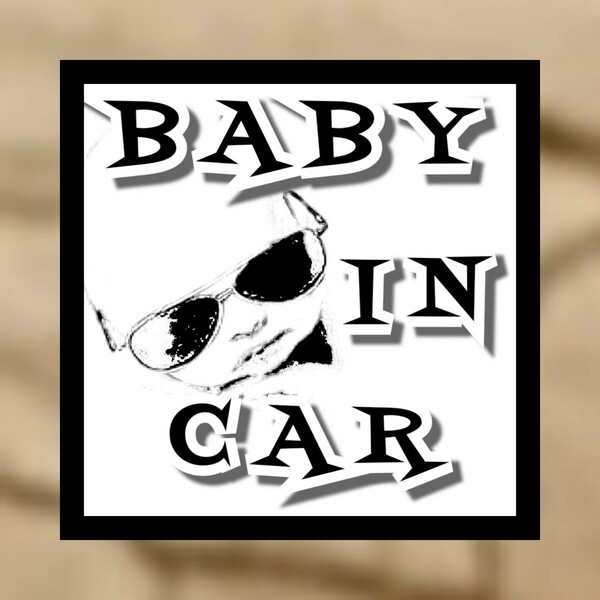 BABY IN CAR マーク ラミネート ステッカー