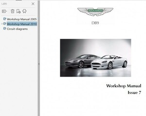  Aston Martin DB9 Work shop manual Ver1 service book wiring diagram repair book repair manual Aston Martin 