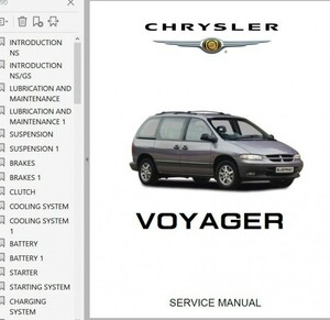  Chrysler Voyager 1996-2000 service book repair book wiring diagram repair manual 