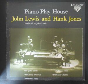 JAZZ LP/ライナー付き/ジョン・ルイス&ハンク・ジョーンズ/JOHN LEWIS & HANK JONES/PIANO PLAY HOUSE/Z-7938