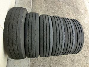 ★ 205/80R17.5 120/118L ★ 6本セット!! ★ DUNLOP ★ ENASAVE SPLT38 約8～9㎜　205/80/17.5　205/80-17.5