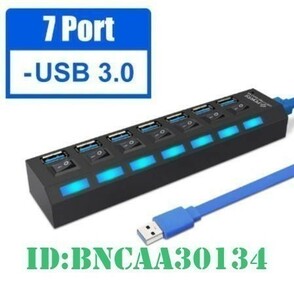 moo004:今注目されています USBハブ3.0 7ポート USB3.0 ハブスプリッタ電源アダプタマルチUsb C Hab 高速