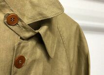 90s C.P. COMPANY MASSIMO OSTI RUBBER FLAX COAT シーピーカンパニー マッシモオスティ ステンカラー コート_画像3