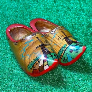 オランダの靴　木製　置物　インテリア　雑貨　アンティーク　工芸品　長期保管品