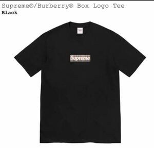 Supreme Burberry box logo tee black Sサイズ　新品　未使用　ステッカー付き