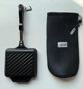 ホットサンドメーカー 直火専用 カラビナとクッションケース付き