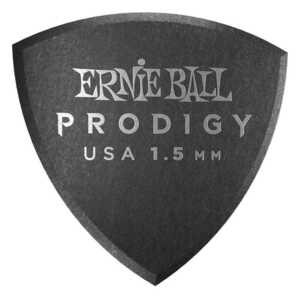 ERNIE BALL ピック6枚パック PRPDIGY 黒 ラージシールド型1.5mm　EB9332 買いだおれ