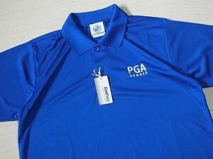 未使用　タグ付き　PGA MEMBER 　半袖　ポロシャツ　色：青　SIZE:S　ポリエステル 日本プロゴルフ協会