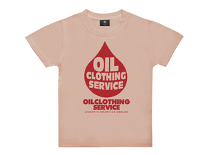 【 クリックポスト可 】 90cm キッズ 半袖 Tシャツ ライトピンク オイルクロージングサービス オイル 子供服 OIL ロゴ ピンク NOP-0409-90